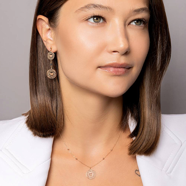 Серьги Олимпия из красного золота (арт. 1091562ч) – изображение 2