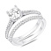 Серебряное двойное кольцо с фианитами (арт. 7501/8606)