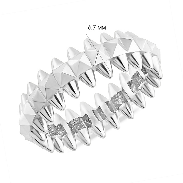 Кольцо из белого золота Шипы (арт. 156114б) – изображение 2