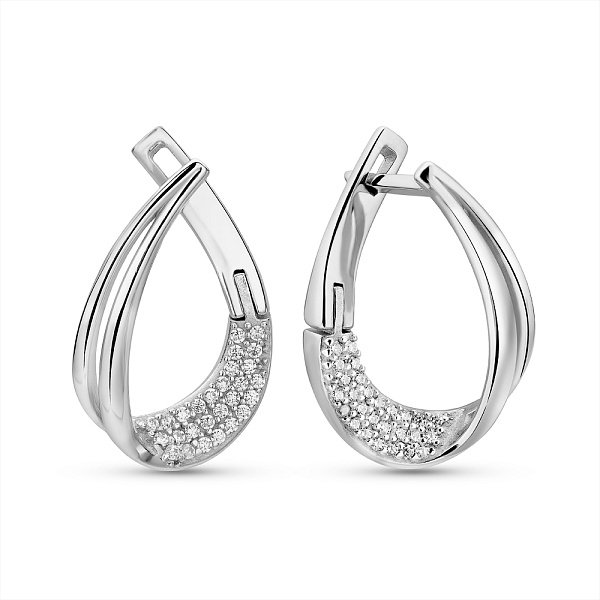 Серебряные серьги с фианитами (арт. 7502/928С) – изображение 1