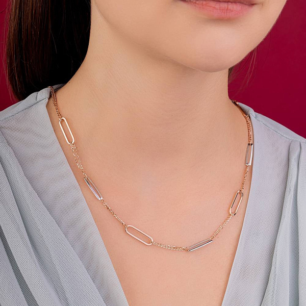 Колье из красного золота с родированием (арт. 352481р) – изображение 2