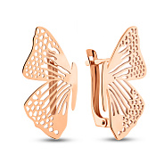 Золотые серьги Бабочки (арт. 1101094)