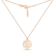 Фото Кольє з червоного золота з емаллю (арт. 352385еб)