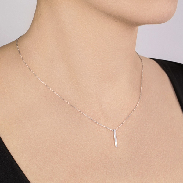 Кольє з білого золота (арт. 351287б) – зображення 3