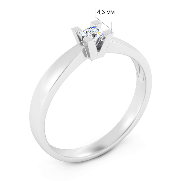 Золота каблучка з діамантом (арт. К011197015б) – зображення 2