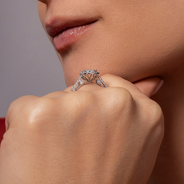 Золотое кольцо с бриллиантами (арт. К011629080б) – изображение 6