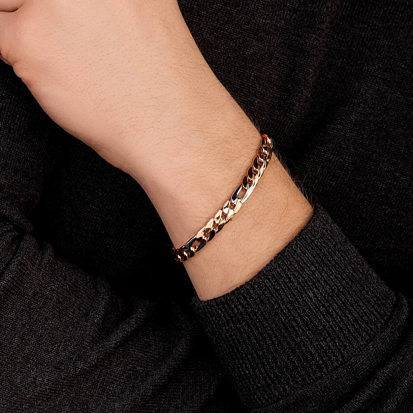 Широкий браслет з червоного і білого золота (арт. 325470кб) – зображення 4