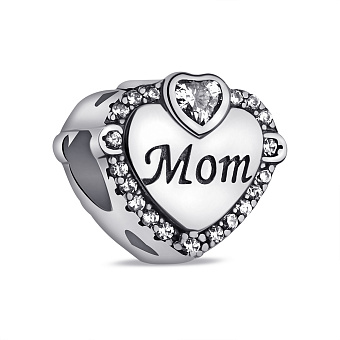 Фото Серебряный шарм с фианитами (арт. 7903/4258)