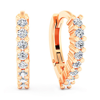 Фото Золоті сережки з фіанітами (арт. 110707)
