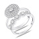 Серебряное двойное кольцо с фианитами (арт. 7501/8610) – изображение 1