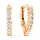 Золотые серьги с фианитами (арт. 110707) – изображение 1
