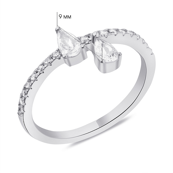 Кольцо из серебра с фианитами (арт. 7501/5982) – изображение 2