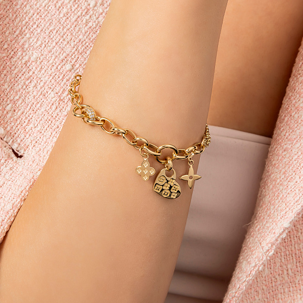 Браслет из желтого золота с подвесками (арт. 325323жП3) – изображение 2