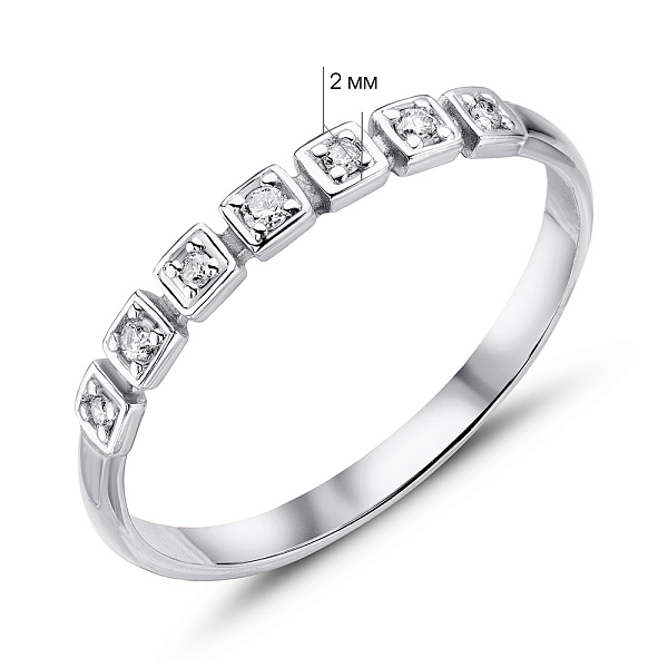 Кольцо из белого золота с бриллиантами (арт. 1109897202) – изображение 3