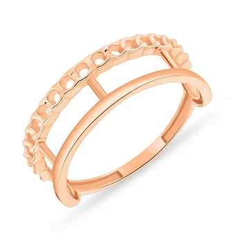 Кольцо из красного золота без камней (арт. 155405)