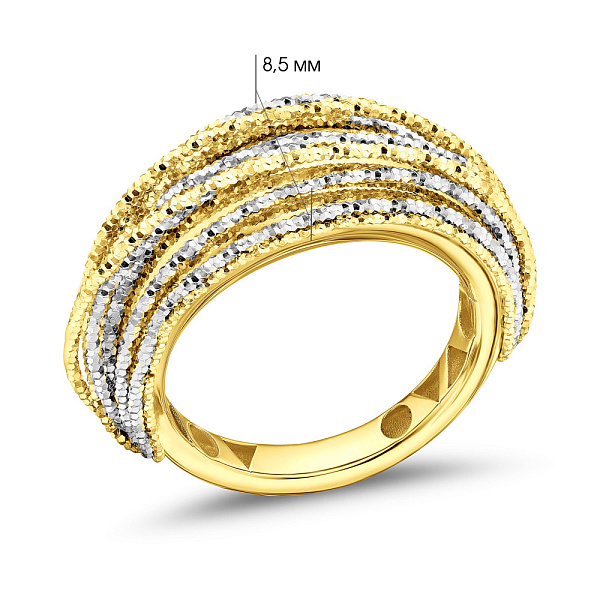 Каблучка з комбінованого золота Francelli (арт. 156233жб) – зображення 5