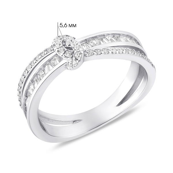 Серебряное кольцо с фианитами (арт. 7501/8436) – изображение 2