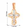 Золотий натільний хрестик з розп'яттям та фіанітами (арт. 501645) – зображення 3