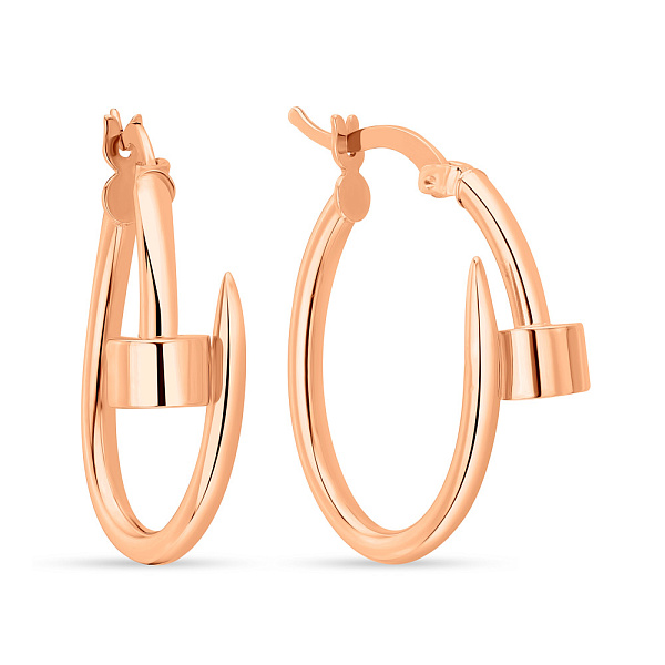 Золотые серьги "Гвоздь" без камней (арт. 107370/25) – изображение 1