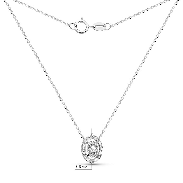 Кольє з білого золота з діамантами (арт. Ц341550015б) – зображення 4