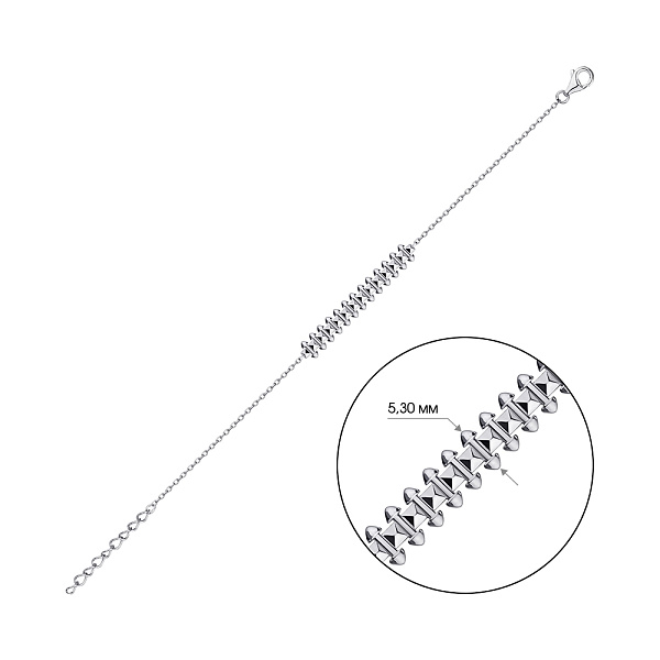 Браслет из серебра без камней Trendy Style (арт. 7509/3549) – изображение 2