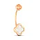 Пирсинг в пупок из красного золота с эмалью (арт. 360250еп) – изображение 1