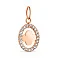 Золотий кулон в формі овалу з фіанітами (арт. 424425) – зображення 1