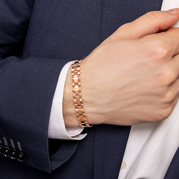 Золотой массивный браслет (арт. 3261221) – изображение 2