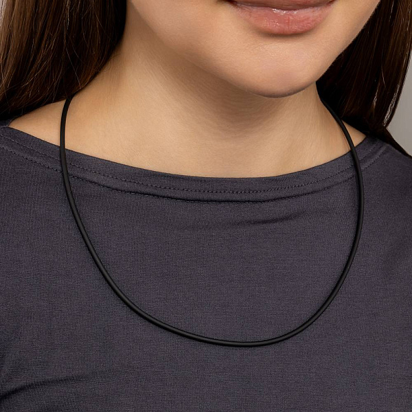 Ювелірний шнурок з каучуку з золотим замком (арт. 360031) – зображення 3