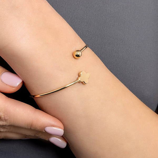 Жорсткий браслет з жовтого золота (арт. 340085ж) – зображення 3