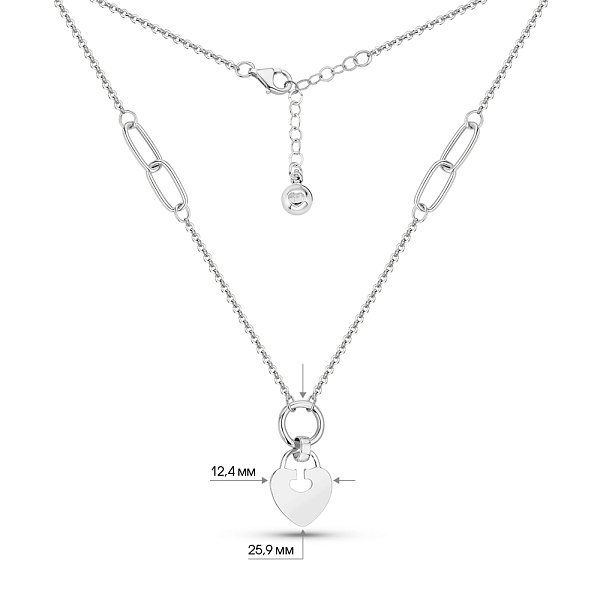 Золоте кольє Серце (арт. 352674б) – зображення 3