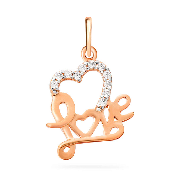 Золотая подвеска с фианитами (арт. 440528) – изображение 1