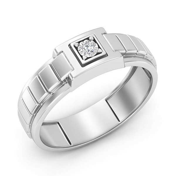 Золота печатка з діамантом (арт. К170085б) – зображення 1