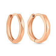 Сережки-кільця з червоного золота  (арт. 111192)