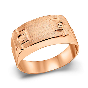 Фото Печатка з червоного золота (арт. 180552)