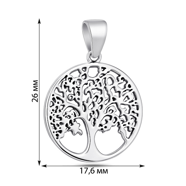 Серебряный кулон Дерево жизни без камней (арт. 7903/4764) – изображение 2