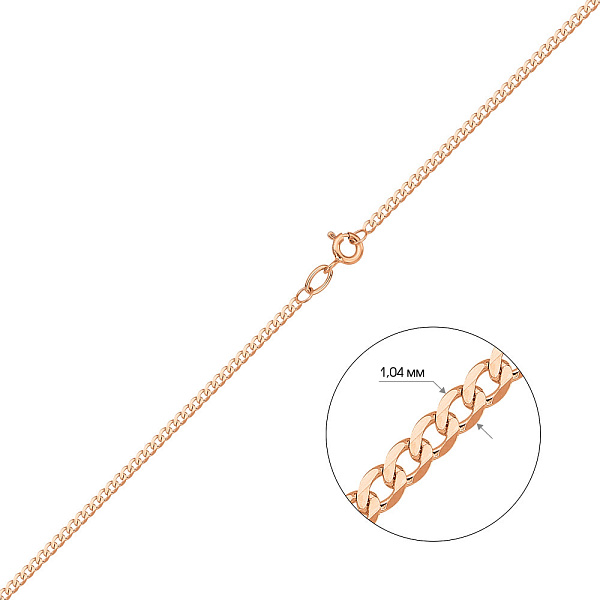 Золотий ланцюжок плетіння Панцирне (арт. ц301002п) – зображення 3