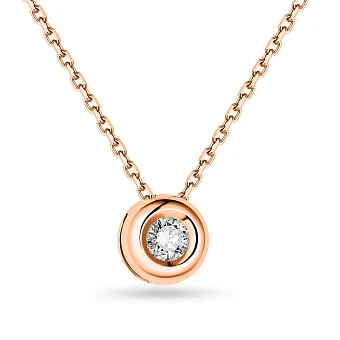 Золоте кольє з діамантом (арт. Ц011225010)