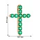 Хрестик з червоного золота зі смарагдами (арт. 3109608201и) – зображення 2
