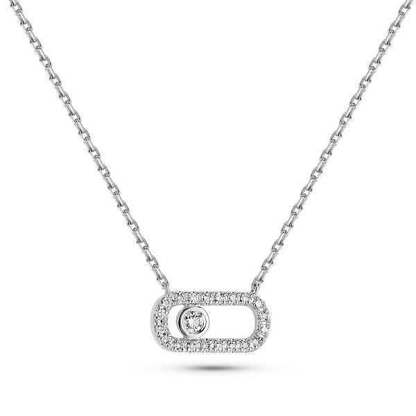 Колье из белого золота с бриллиантами (арт. Ц011476010б) – изображение 1