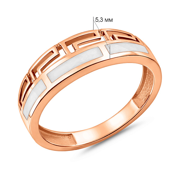 Золотое кольцо Олимпия с греческим орнаментом (арт. 141378еп) – изображение 4