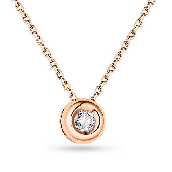 Золоте кольє з діамантом (арт. Ц011225010) – зображення 1