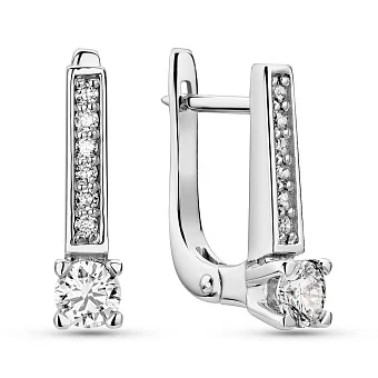 Сережки з білого золота з діамантами  (арт. 2190342202)