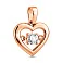 Золотой подвес "Сердце" с танцующим фианитом (арт. 440689) – изображение 1