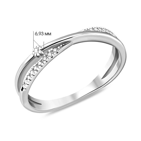 Золотое кольцо с фианитами Синергия (арт. 141094б) – изображение 2