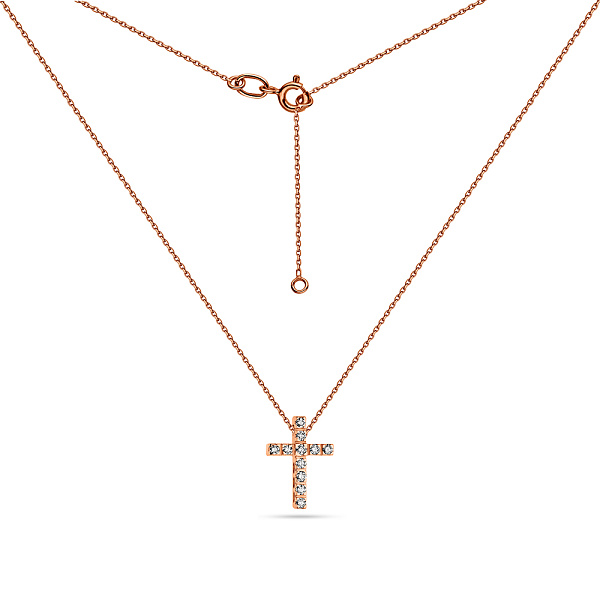 Кольє з червоного золота з діамантами (арт. Ц011277015) – зображення 2