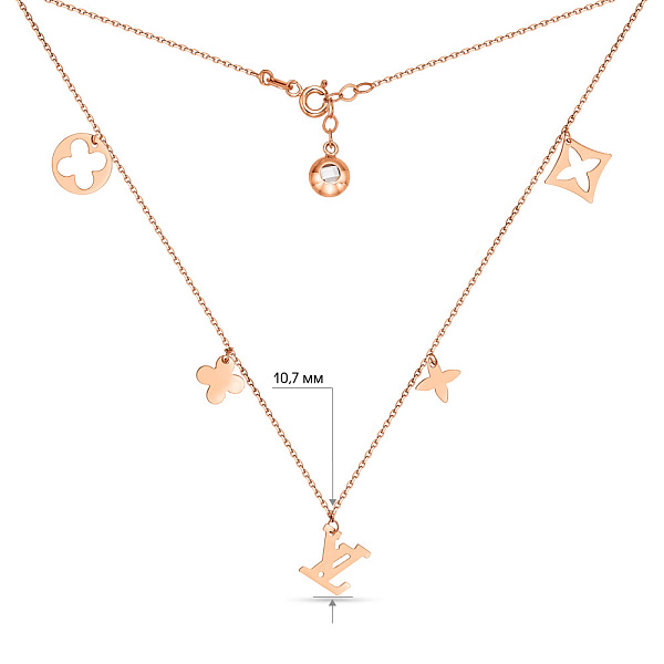 Кольє з червоного золота (арт. 352339) – зображення 5