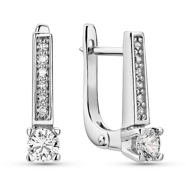 Сережки з білого золота з діамантами  (арт. 2190342202) – зображення 1