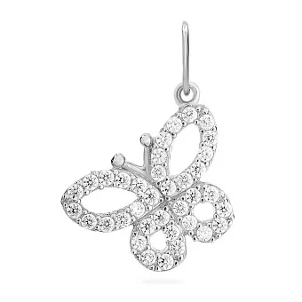 Золота підвіска Метелик з фіанітами (арт. 421522б)