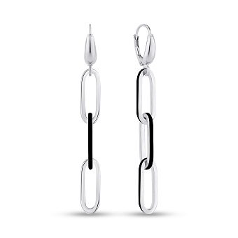 Серьги из белого золота (арт. 1091608/2беч)